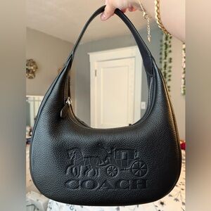 Coach Black Leather Carmen Shoulder Bag